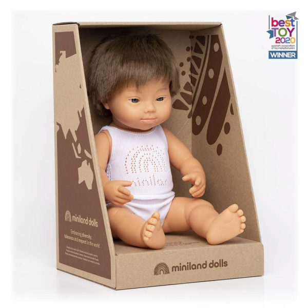 Baby Doll Caucasian Boy with Down Syndrome 38 cm - Bild 2