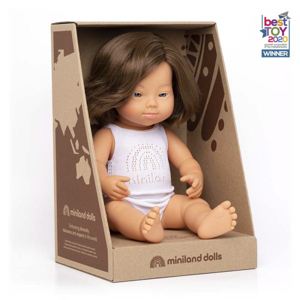 Baby Doll Caucasian Girl with Down Syndrome 38 cm - Bild 2