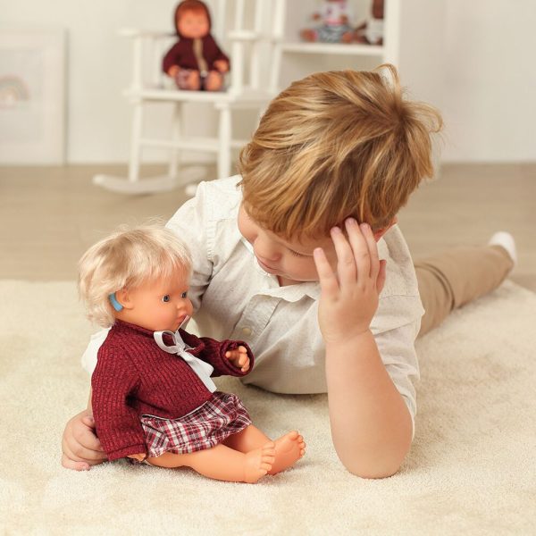 Baby doll caucasian girl with hearing aid 38 cm - Bild 5