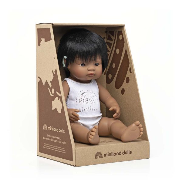 Baby doll hispanic boy with hearing aid 38 cm - Bild 2