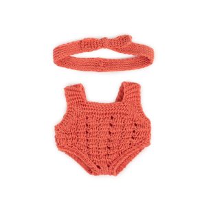 Knitted Doll Outfit 21cm - Romper & headband