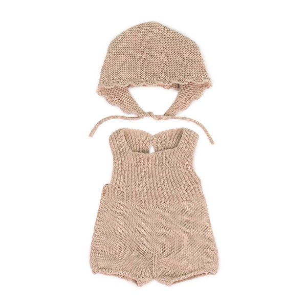 Knitted Doll Outfit Romper & Bonnet 38 cm