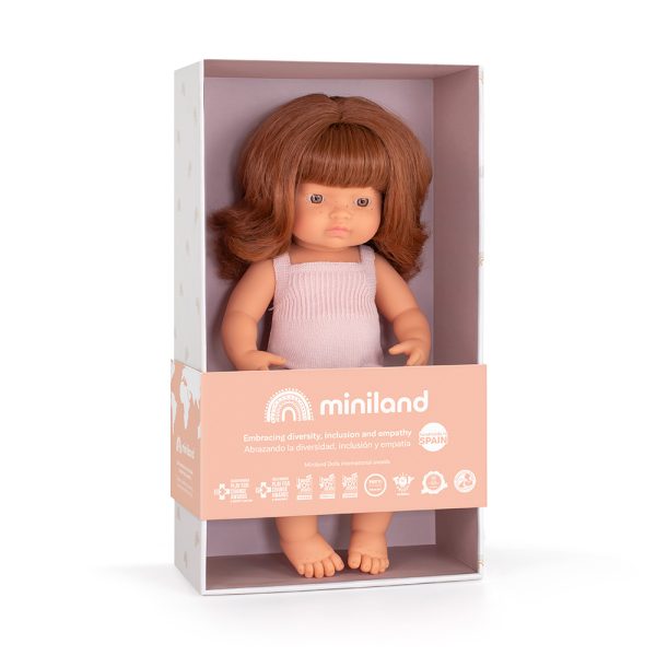 Baby doll redhead girl with pink rompers 38 cm - Bild 2