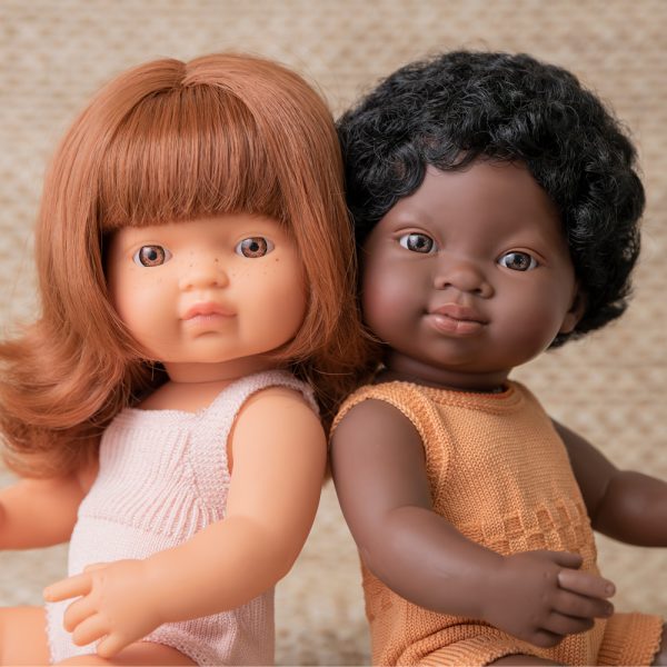 Baby doll redhead girl with pink rompers 38 cm - Bild 3