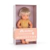 Baby doll caucasian girl with hearing aid and ochre rompers 38 cm - Bild 2