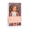 Baby doll caucasian dark blonde girl with cream rompers 38 cm - Bild 2