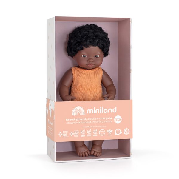 Baby doll African girl with melon rompers 38 cm - Bild 2