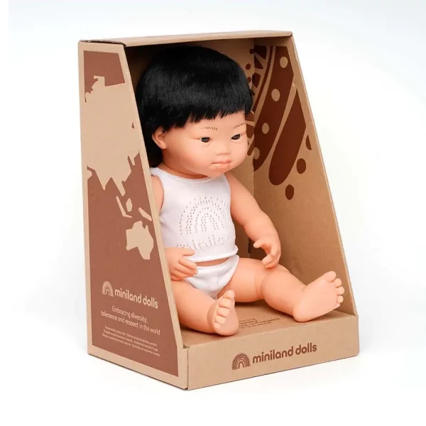 Baby doll asian boy with Down Syndrome 38cm - Bild 2